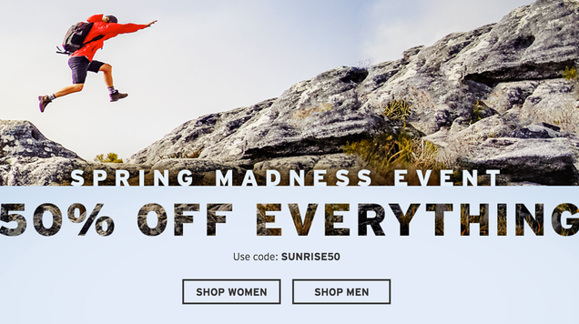 50% Off Everything, Plus an Extra 50% Off Clearance | Eddie Bauer | Promo code SUNRISE50